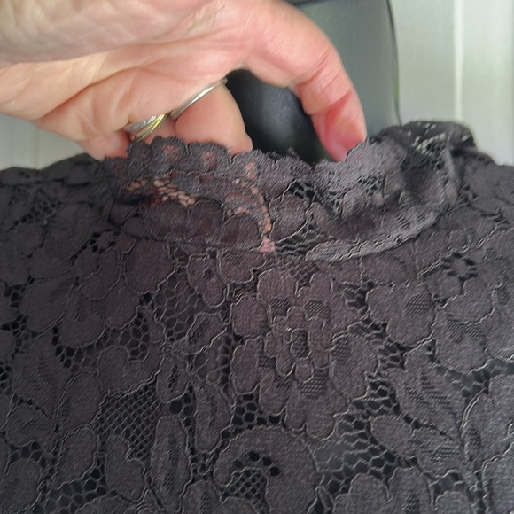 H&M BLACK OPEN BACK SHEER LACE DRESS SIZE 4 - Picture 10 of 16